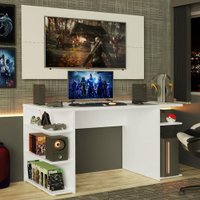 Mesa para Computador Gamer e Painel para TV até 50 Madesa - Branco