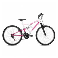 Bicicleta Mormaii Fullsion Aro 26 Branca Com Rosa