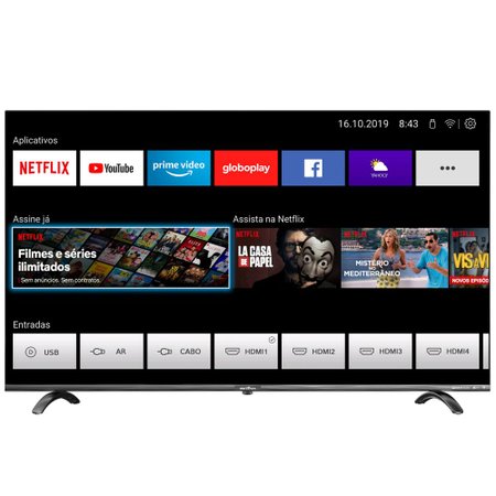Smart TV 55” BTV55Q20N5SBL 4K D-LED Netflix Space Gray