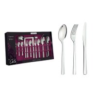 Faqueiro Tramontina Oslo em Aço Inox com Facas de Mesa Acabamento Alto Brilho 101 Peças Tramontina