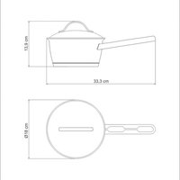 Panela Tramontina Allegra em Aço Inox com Fundo Triplo 16 cm 1,5 L Tramontina