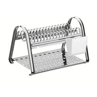 Escorredor de Louça Tramontina Ciclo em Aço Inox com Porta Talheres Branco Tramontina