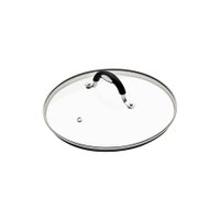Tampa Tramontina Mônaco em Vidro e Aço Inox com Alça em Silicone 24 cm Tramontina