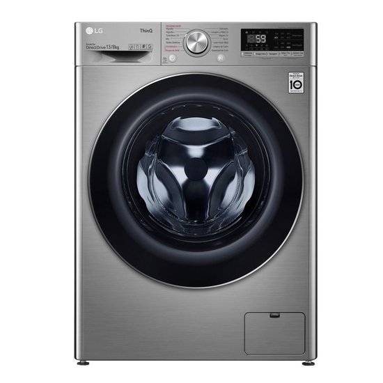 Lavadora De Roupas Lava E Seca Smart Lg 13kg Aço Escovado Com Inteligência Artificial Aidd Vc4 (Cv5013ec4)