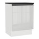 Balcão Armário de Cozinha 100% MDF 60 cm 1 Porta Frente Branco Brilho Acordes Madesa