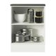 Balcão Armário de Cozinha 100% MDF 60 cm 1 Porta Frente Branco Brilho Acordes Madesa