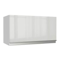 Armário De Cozinha Aéreo 100% MDF 60 cm 1 Porta Basculante Branco Brilho Acordes Madesa