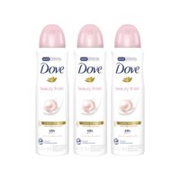 Kit com 3 Desodorantes Antitranspirantes Aerosol Dove Beauty Finish 150 ml
