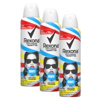 Kit com 3 Desodorantes Antitranspirantes Aerosol Rexona Bang by Anitta 150ml