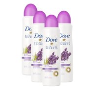 Kit 4 Desodorantes Dove Nutritive Secrets Antitranspirante Aerossol Lavanda e Flores Brancas 150ml