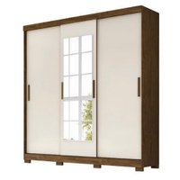 Guarda Roupa Casal Ilheus com 3 Portas e Espelho Moval