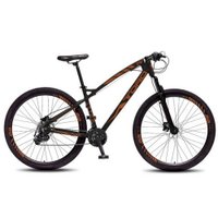 Bicicleta Colli Aro 29 Toro Alumínio 24 Velocidades - Preto Fosco / Laranja Neon