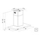 Coifa de Parede Tramontina Dritta Black 90 em Aço Inox com Pintura Automotiva Preta 220 V 90 cm
