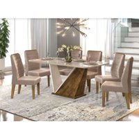 Conjunto de Mesa Dj Forme e 6 Cadeiras Ondina TP