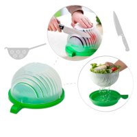 Fatiador Cortador De Saladas Bowl - Prana Branco/ Verde