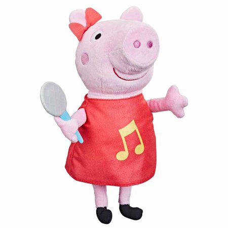 Peppa Musical com Vestido Vermelho Brilhante e Laço - Hasbro