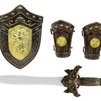 Kit Medieval com Espada e Escudo - Pais e Filhos