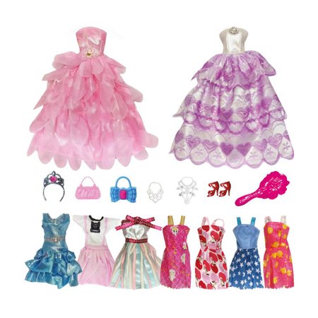 Kit Vestidos Para Boneca Doll Dress Com 8 Vestidos - Candide