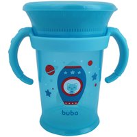 Copo de Treinamento 360 Para Bebê Copo Infantil Com Alça 210ml Buba Azul