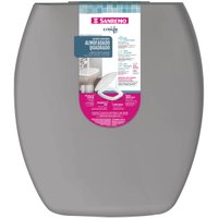 Assento Sanitário Almofadado para Vaso Sanitário Banheiro Comfy Sanremo Cinza