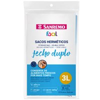 10 Sacos Plásticos Transparentes Para Alimentos 3L Sacos Herméticos Zip Lock Sanremo