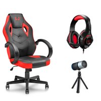 Combo Gamer - Cadeira Tongea, Headset Rama P3+USB e Microfone Eloy Streaming Noise Cancelling USB - GA162K