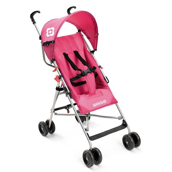 Carrinho De Bebê Weego Guarda Chuva Way Rosa Bb508