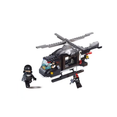 Blocos Policia Helicóptero de Combate 219 Peças Br1197