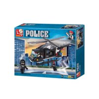 Blocos Policia Helicóptero de Combate 219 Peças Br1197