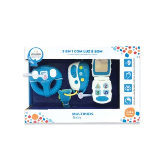 Baby 3 em 1 com luz e Som Sortido Multikids Baby Br1245