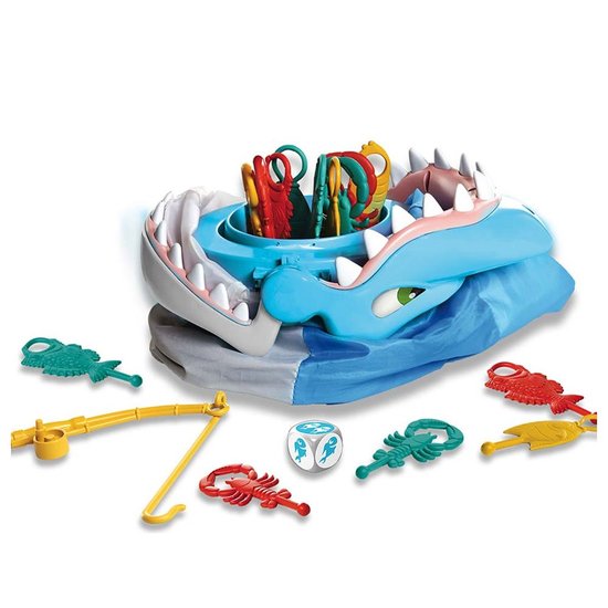 Jogo Tubarão Bocão com 12 Peixes + Vara de Pesca Indicado para +4 Anos Multikids - BR753