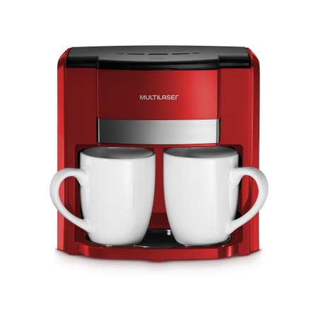 Cafeteira Elétrica 127V com 500W Capacidade de 2 xícaras Vermelho Multilaser - BE015