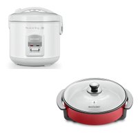 Combo Casa - Panela de Arroz Elétrica Gourmet 127V-400W e Panela Elétrica Redonda 1250W-127V Vermelha Multilaser - CE01K