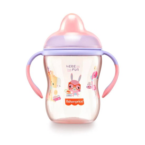 Copo De Treinamento com Bico Semi-Rígido First Moments Glitter Fisher Price BB1015
