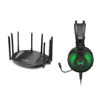 Combo Redes - Roteador Sirius Gigabit Ac2600 8 Antenas e Headset Gamer Raiko USB LED - PH259K