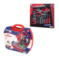 Combo Diversão - Maleta Workshop Jr Construtor com 16 Itens e Oficina Criativa com 10 Ferramentas e Acessórios - BR922K