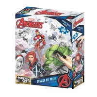 Quebra-Cabeça Scratch-off os Vingadores Zipper Box 150 Peças Br1316