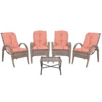 4 Cadeiras Napoli Plus Argila A15 - 1 Mesa Cravo Argila