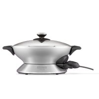 Panela Elétrica Tramontina By Breville Wok Chef em Alumínio Fundido com Tampa de Vidro 6 L