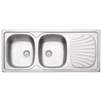 Cuba de Sobrepor Tramontina Alpha Alpha 2C 34 R em Aço Inox 116 x 50 cm