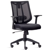 Cadeira de Escritório Diretor Executiva Office Aika F02 Tela Mesh Tecido Preto - Lyam Decor