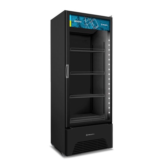 Expositor Vertical Metalfrio Optima 572l 1 Porta Preto 110V VB52AH