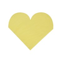 Guardanapo de Papel Coração Amarelo 20 Peças D e A