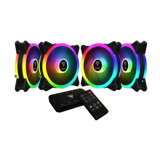 Kit Cooler Para Gabinete Com 4 Fans Gamdias Aeolus M2 1204R
