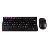 Conjunto Teclado e Mouse sem Fio Maxprint Freestyle Preto e Rosa
