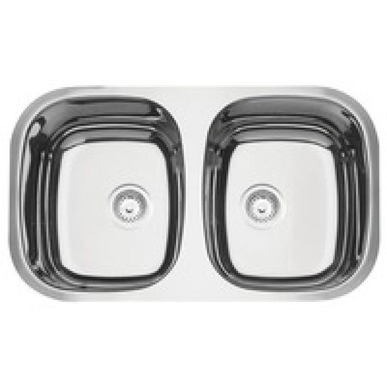 Cuba Dupla Inox Alto Brilho 77x40cm 34BL Tramontina 94030207