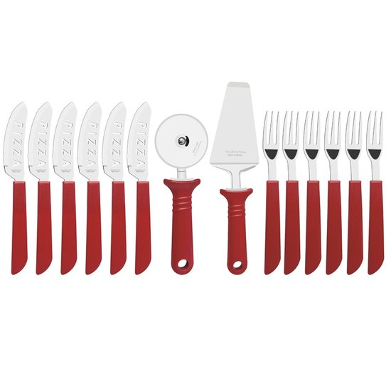 Kit Para Pizza Inox 14 Peças Tramontina 25099722