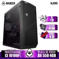 PC Gamer Mancer, Intel i3 10100F, RX 550 4GB, 16GB DDR4, HD 1TB