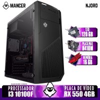 PC Gamer Mancer, Intel i3 10100F, RX 550 4GB, 16GB DDR4, SSD 120GB