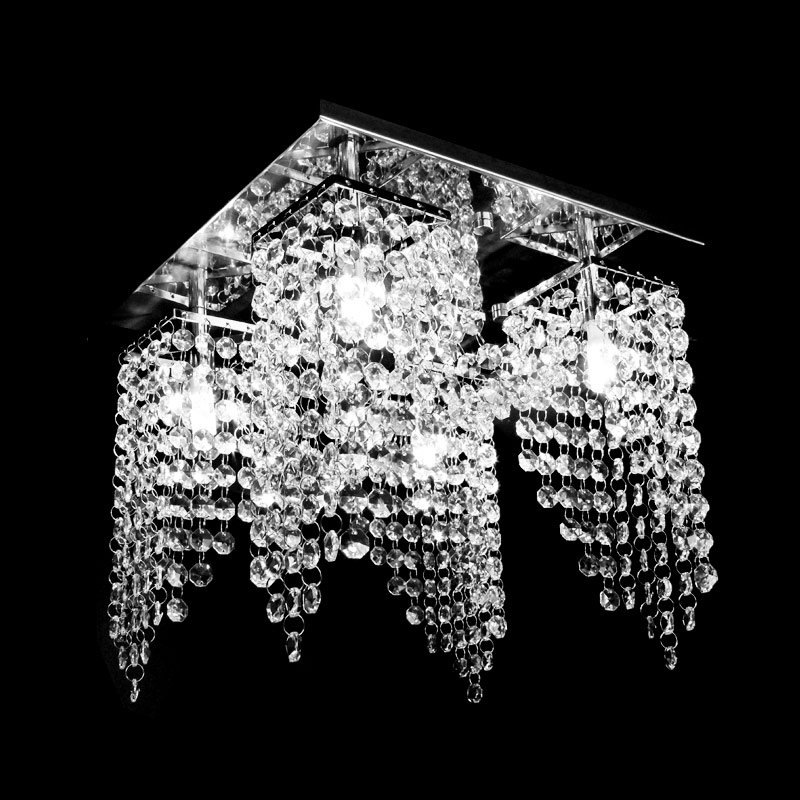 Lustre Cristal Legitimo Plafon 4 G9 Quadrado 30 X 30 X 25 Cm Jp Toyota Plus